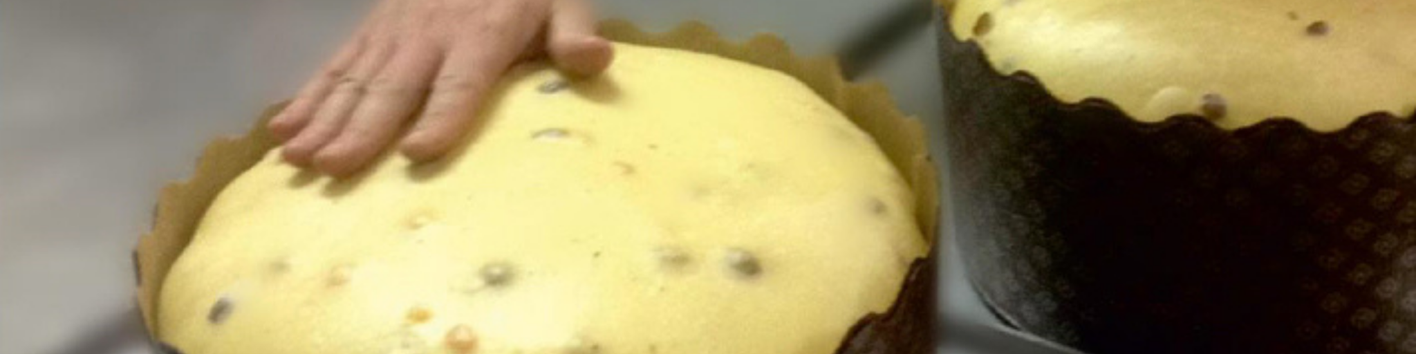 Un panettone Licasotti in preparazione, disponibile poi presso Vinum Divinum.